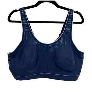 Catherines Blue Mesh Intimates No Wire Bra 44DD NWT MSRP $54